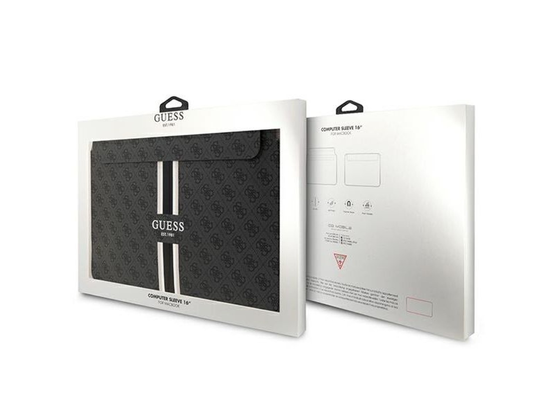 Capa Guess 4G com estampa de listras para laptop de 16