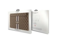 Capa Guess 4G com estampa de listras para laptop de 14" - marrom Capa Guess 4G com estampa de listras para laptop de 14" - marrom