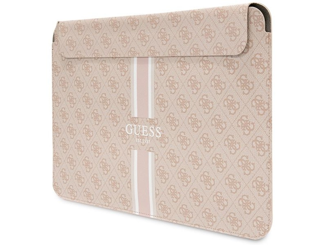 Guess 4G Printed Stripes cover for a 14" laptop - pink