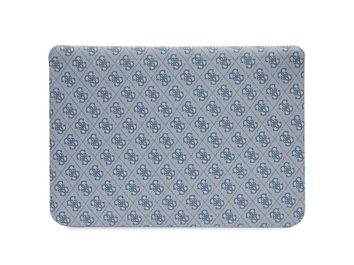 Capa Guess 4G com estampa de listras para laptop de 14" - azul