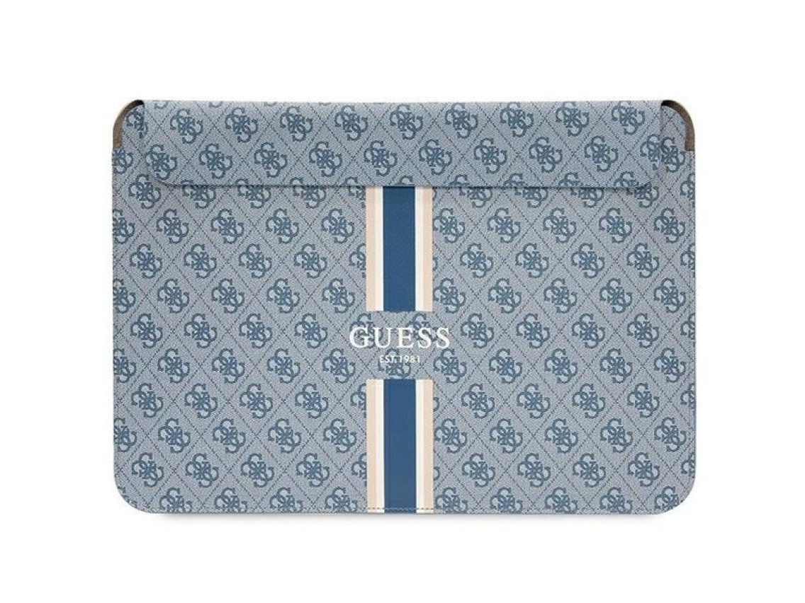 Guess 4G Printed Stripes cover for a 16" laptop - blue