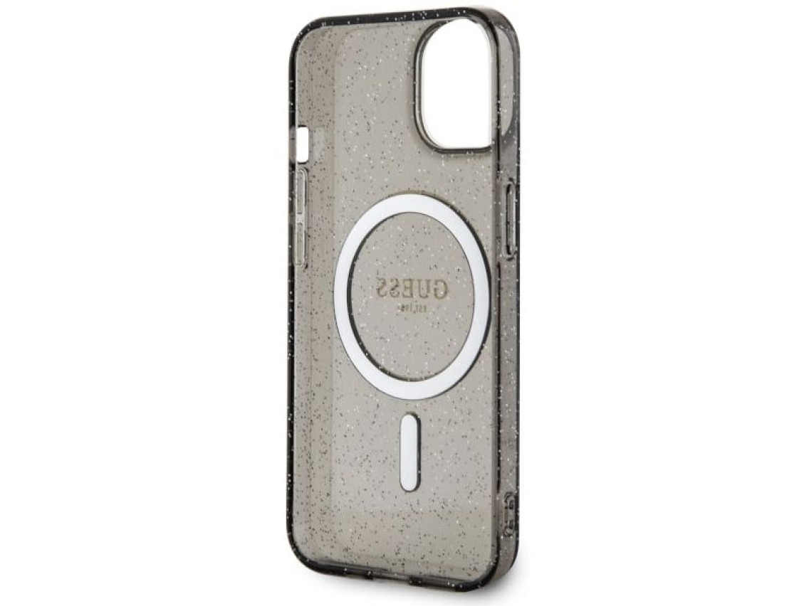 Guess GUHMP14MHCMCGK iPhone 14 Plus 6.7" black/black hardcase Glitter Gold MagSafe