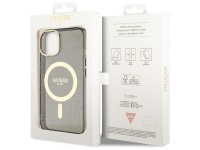 Guess GUHMP14MHCMCGK iPhone 14 Plus 6.7" black/black hardcase Glitter Gold MagSafe Guess GUHMP14MHCMCGK iPhone 14 Plus 6.7" black/black hardcase Glitter Gold MagSafe