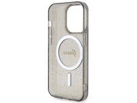 Capa rígida preta/preta com glitter dourado e MagSafe Guess GUHMP14LHCMCGK para iPhone 14 Pro de 6,1 Capa rígida preta/preta com glitter dourado e MagSafe Guess GUHMP14LHCMCGK para iPhone 14 Pro de 6,1