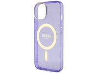 Capa rígida Guess GUHMP14MHCMCGU para iPhone 14 Plus 6.7" roxa/roxa com glitter dourado e MagSafe Capa rígida Guess GUHMP14MHCMCGU para iPhone 14 Plus 6.7" roxa/roxa com glitter dourado e MagSafe