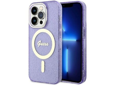 Guess GUHMP14LHCMCGU iPhone 14 Pro 6.1" purple/purple hardcase Glitter Gold MagSafe Guess GUHMP14LHCMCGU iPhone 14 Pro 6.1" purple/purple hardcase Glitter Gold MagSafe
