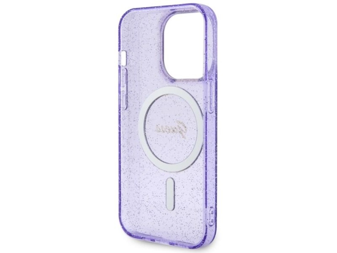 Guess GUHMP14XHCMCGU iPhone 14 Pro Max 6.7" purple/purple hardcase Glitter Gold MagSafe