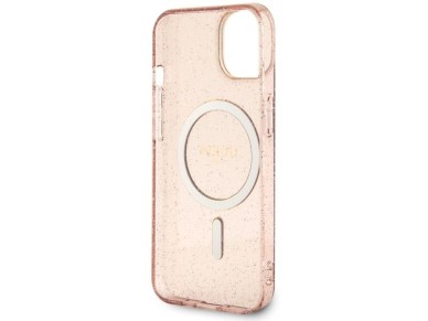 Guess GUHMP14MHCMCGP iPhone 14 Plus 6.7" pink/pink hardcase Glitter Gold MagSafe Guess GUHMP14MHCMCGP iPhone 14 Plus 6.7" pink/pink hardcase Glitter Gold MagSafe
