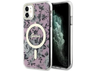 Guess GUHMN61HCFWSP iPhone 11 / Xr 6.1" pink/pink hardcase Flower MagSafe Guess GUHMN61HCFWSP iPhone 11 / Xr 6.1" pink/pink hardcase Flower MagSafe