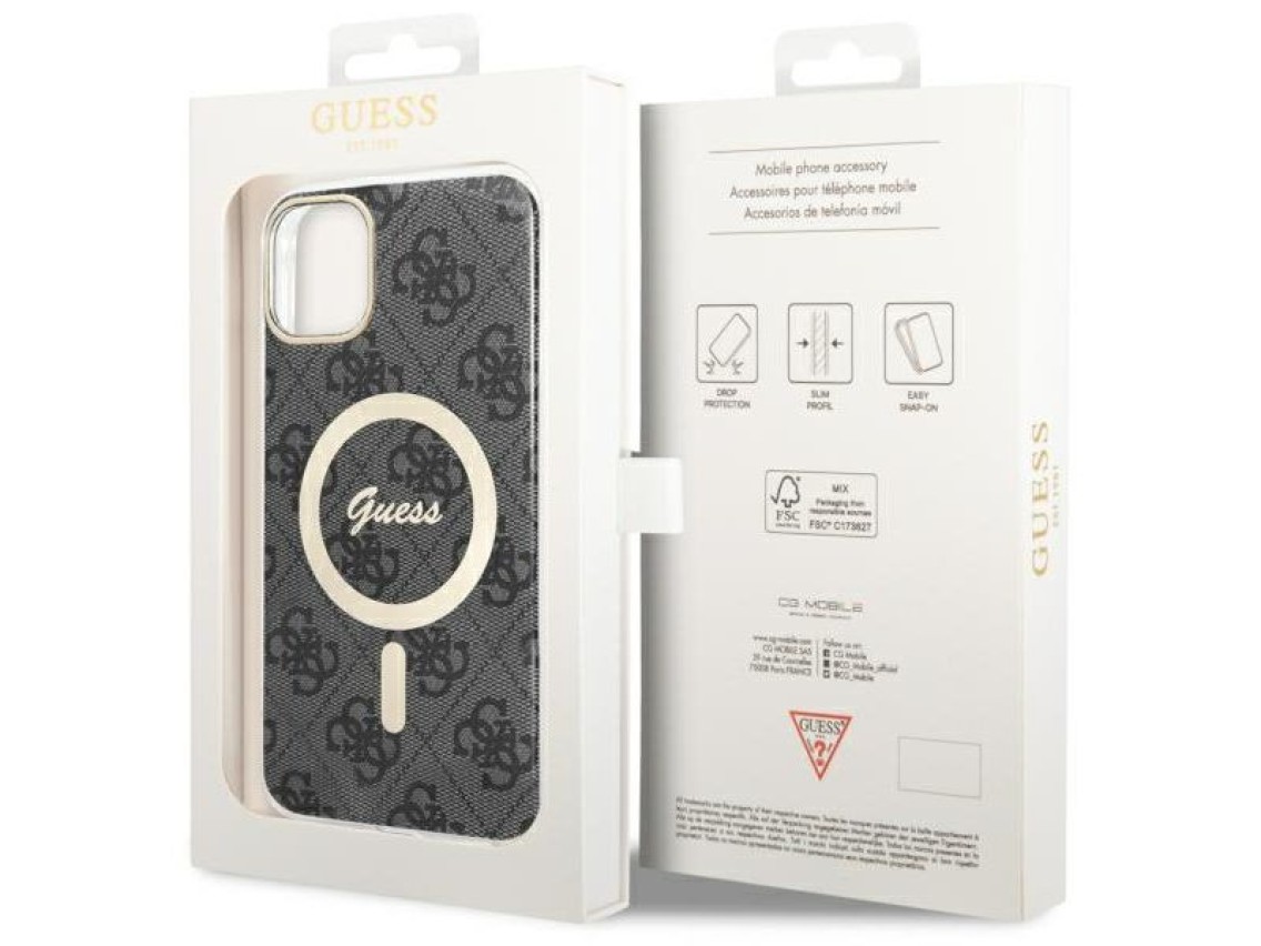 Guess GUHMN61H4STK iPhone 11 6.1" black/black hardcase 4G MagSafe