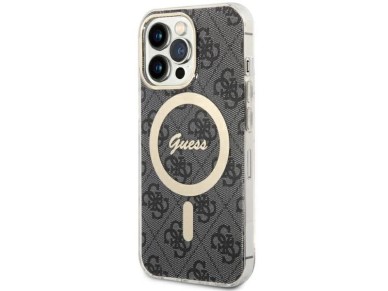 Funda rígida Guess GUHMP13LH4STK para iPhone 13 Pro / 13 de 6,1" en color negro/negro, compatible co Funda rígida Guess GUHMP13LH4STK para iPhone 13 Pro / 13 de 6,1" en color negro/negro, compatible co