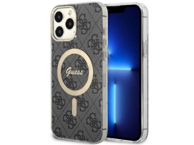 Funda rígida Guess GUHMP13XH4STK para iPhone 13 Pro Max de 6,7" en color negro/negro, compatible con Funda rígida Guess GUHMP13XH4STK para iPhone 13 Pro Max de 6,7" en color negro/negro, compatible con
