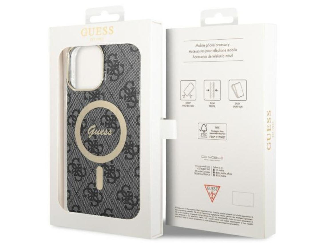 Guess GUHMP13XH4STK iPhone 13 Pro Max 6.7" black/black hardcase 4G MagSafe