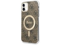 Capa rígida marrom/marrom Guess GUHMN61H4STW para iPhone 11 de 6,1" com 4G e MagSafe. Capa rígida marrom/marrom Guess GUHMN61H4STW para iPhone 11 de 6,1" com 4G e MagSafe.