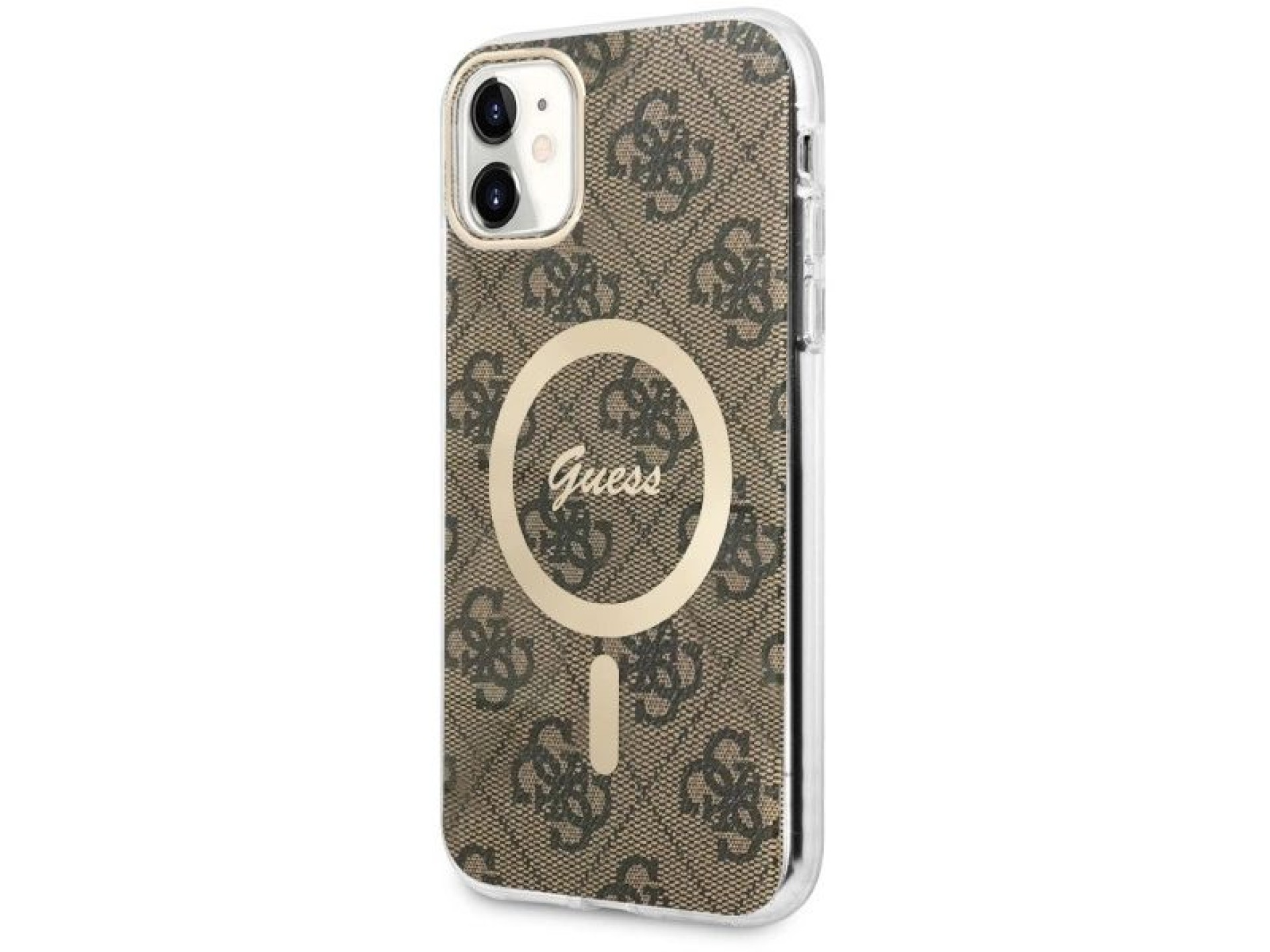 Capa rígida marrom/marrom Guess GUHMN61H4STW para iPhone 11 de 6,1