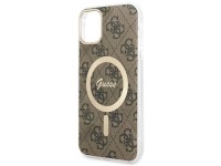 Capa rígida marrom/marrom Guess GUHMN61H4STW para iPhone 11 de 6,1" com 4G e MagSafe. Capa rígida marrom/marrom Guess GUHMN61H4STW para iPhone 11 de 6,1" com 4G e MagSafe.