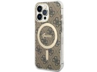 Guess GUHMP13LH4STW iPhone 13 Pro / 13 6.1" brown/brown hardcase 4G MagSafe Guess GUHMP13LH4STW iPhone 13 Pro / 13 6.1" brown/brown hardcase 4G MagSafe