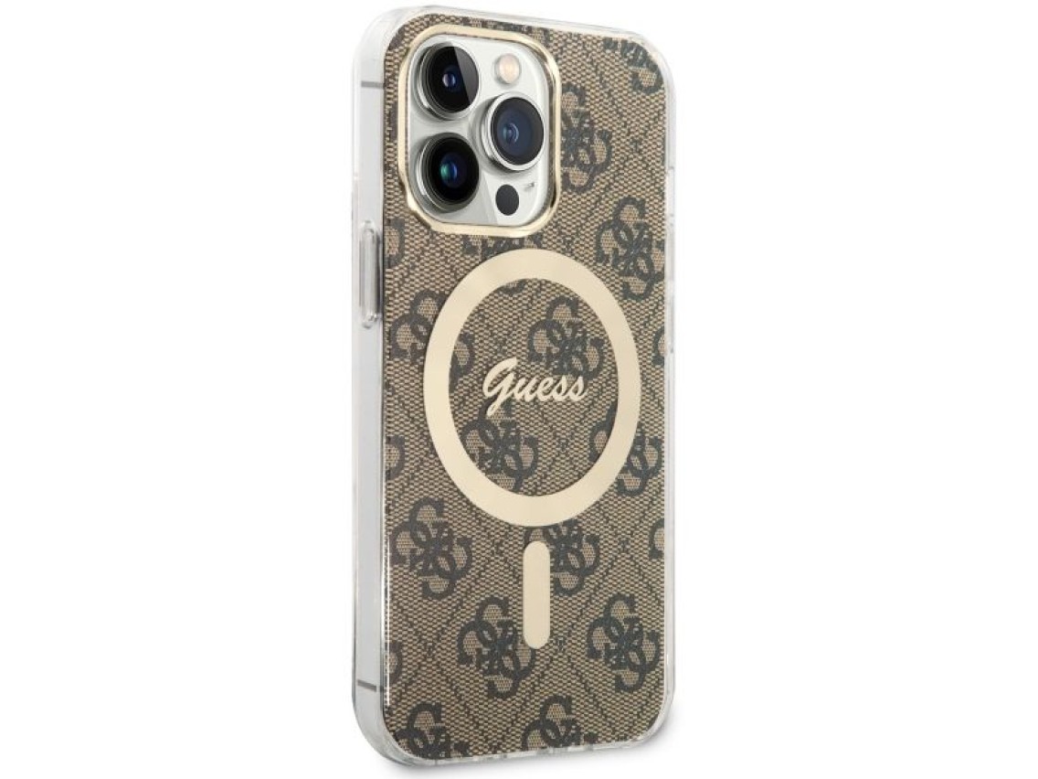 Guess GUHMP13LH4STW iPhone 13 Pro / 13 6.1" brown/brown hardcase 4G MagSafe