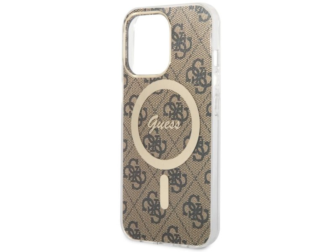 Guess GUHMP13LH4STW iPhone 13 Pro / 13 6.1" brown/brown hardcase 4G MagSafe