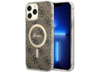 Capa rígida marrom/marrom Guess GUHMP13XH4STW para iPhone 13 Pro Max 6.7" com MagSafe 4G Capa rígida marrom/marrom Guess GUHMP13XH4STW para iPhone 13 Pro Max 6.7" com MagSafe 4G