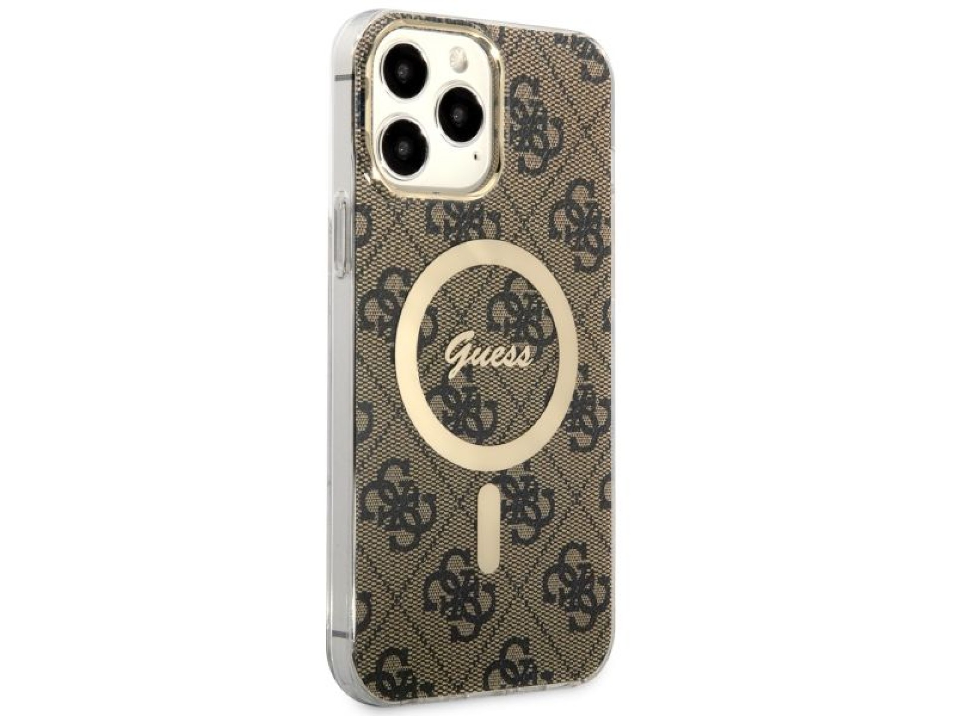 Capa rígida marrom/marrom Guess GUHMP13XH4STW para iPhone 13 Pro Max 6.7