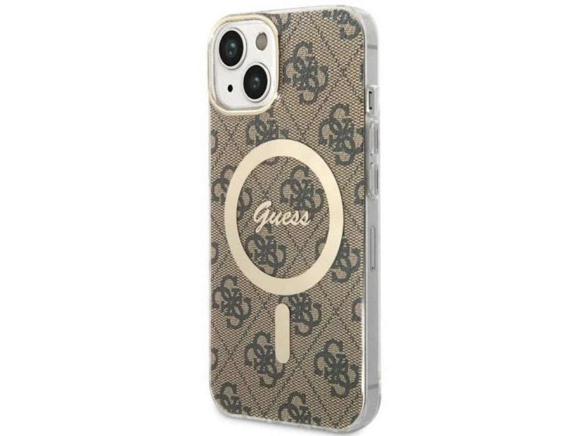 Capa Guess 4G MagSafe para iPhone 14 - marrom