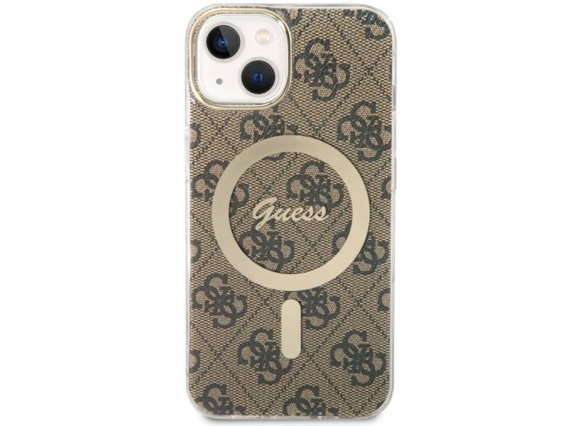 Capa Guess 4G MagSafe para iPhone 14 - marrom