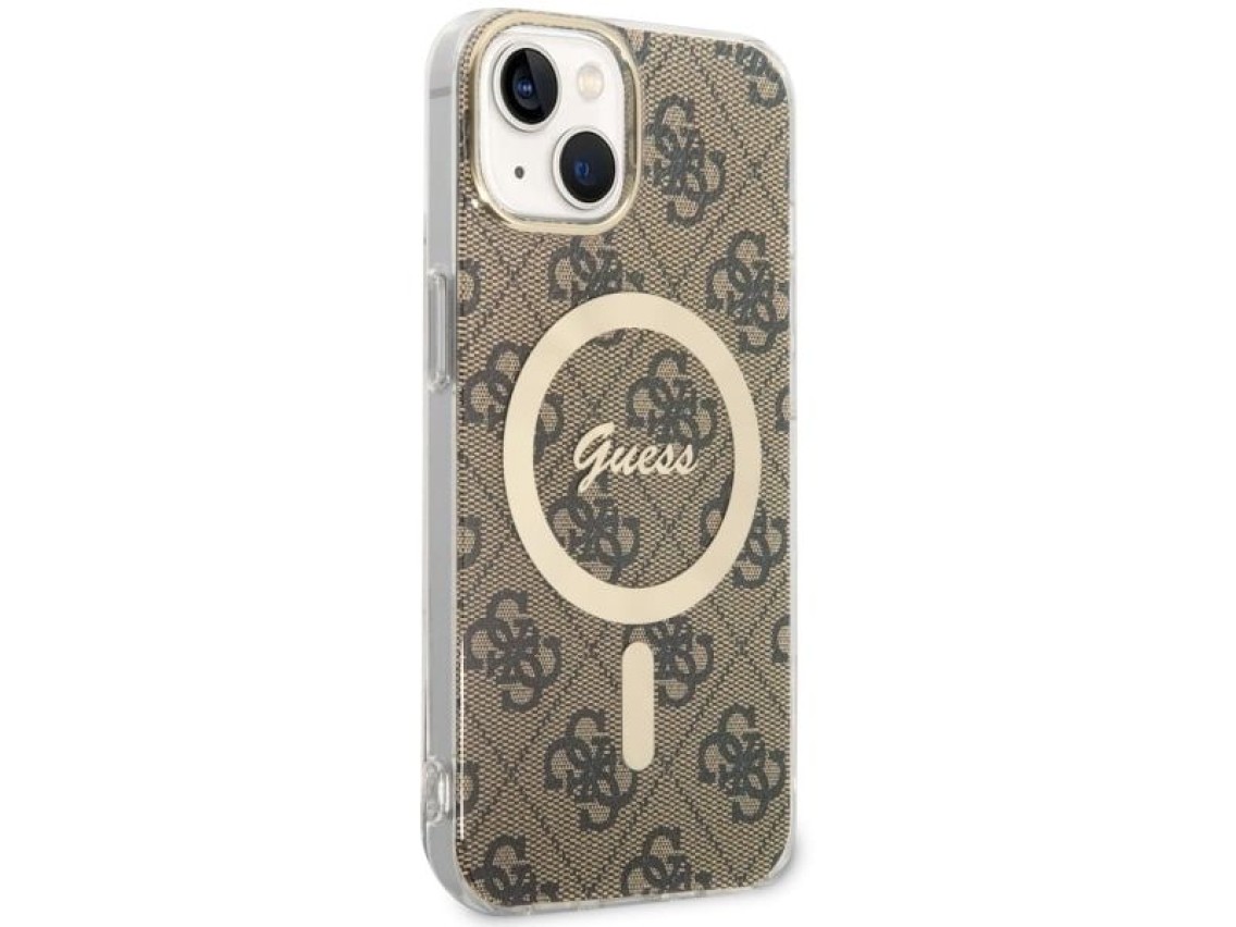 Capa Guess 4G MagSafe para iPhone 14 - marrom