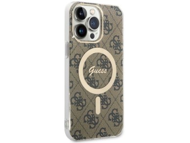 Guess GUHMP14XH4STW iPhone 14 Pro Max 6.7" brown/brown hardcase 4G MagSafe Guess GUHMP14XH4STW iPhone 14 Pro Max 6.7" brown/brown hardcase 4G MagSafe