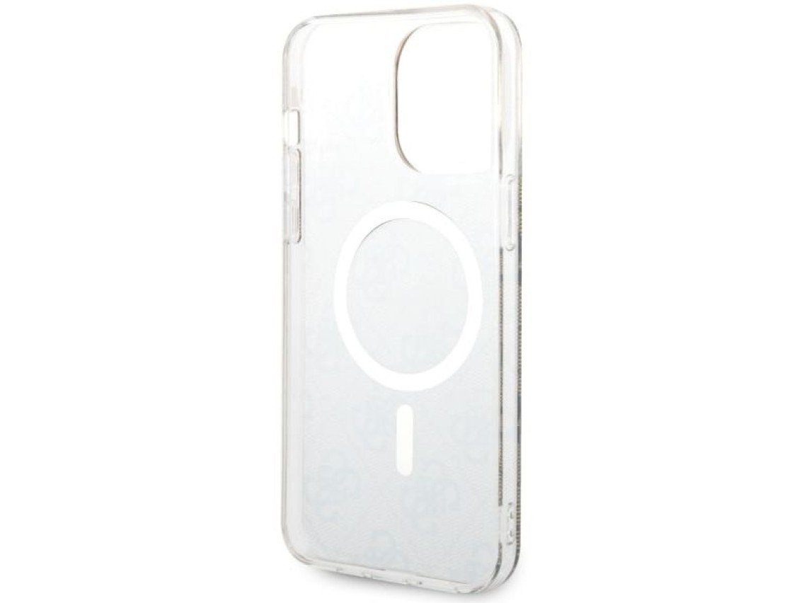 Capa rígida marrom/marrom Guess GUHMP14XH4STW para iPhone 14 Pro Max 6.7" com MagSafe 4G