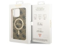 Capa rígida marrom/marrom Guess GUHMP14XH4STW para iPhone 14 Pro Max 6.7" com MagSafe 4G Capa rígida marrom/marrom Guess GUHMP14XH4STW para iPhone 14 Pro Max 6.7" com MagSafe 4G