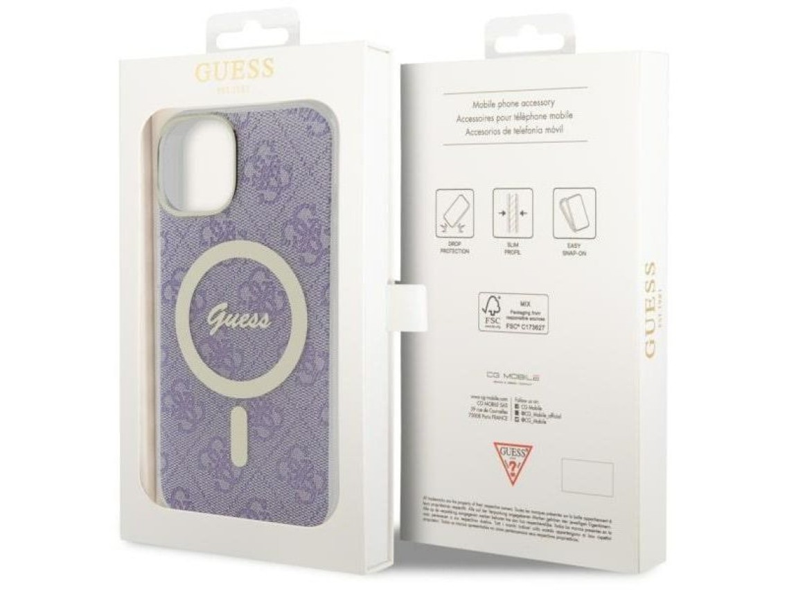 Guess 4G MagSafe case for iPhone 14 - purple