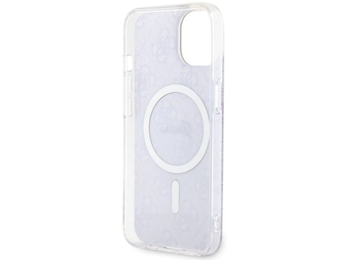 Funda rígida Guess GUHMP14MH4STU para iPhone 14 Plus de 6,7" color morado/morado, 4G y MagSafe.
