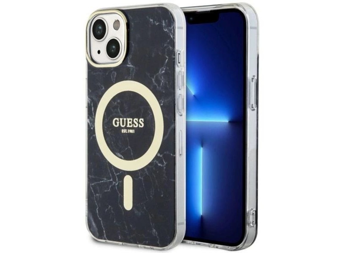 Guess GUHMP14MPCUMAK iPhone 14 Plus 6.7" black/black hardcase Marble MagSafe