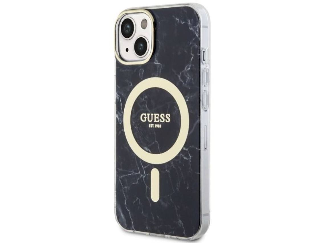 Guess GUHMP14MPCUMAK iPhone 14 Plus 6.7" black/black hardcase Marble MagSafe