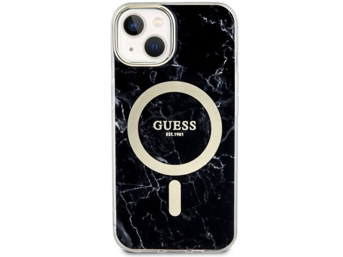 Guess GUHMP14MPCUMAK iPhone 14 Plus 6.7" black/black hardcase Marble MagSafe