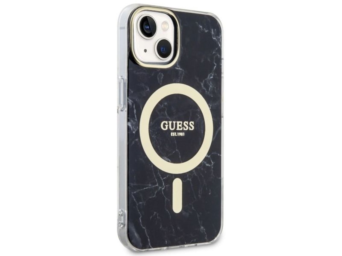 Guess GUHMP14MPCUMAK iPhone 14 Plus 6.7" black/black hardcase Marble MagSafe