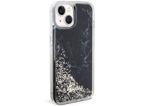 Guess Liquid Glitter Marble case for iPhone 14 - black Guess Liquid Glitter Marble case for iPhone 14 - black