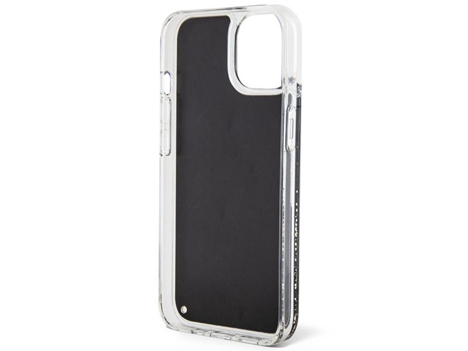Guess Liquid Glitter Marble case for iPhone 14 - black