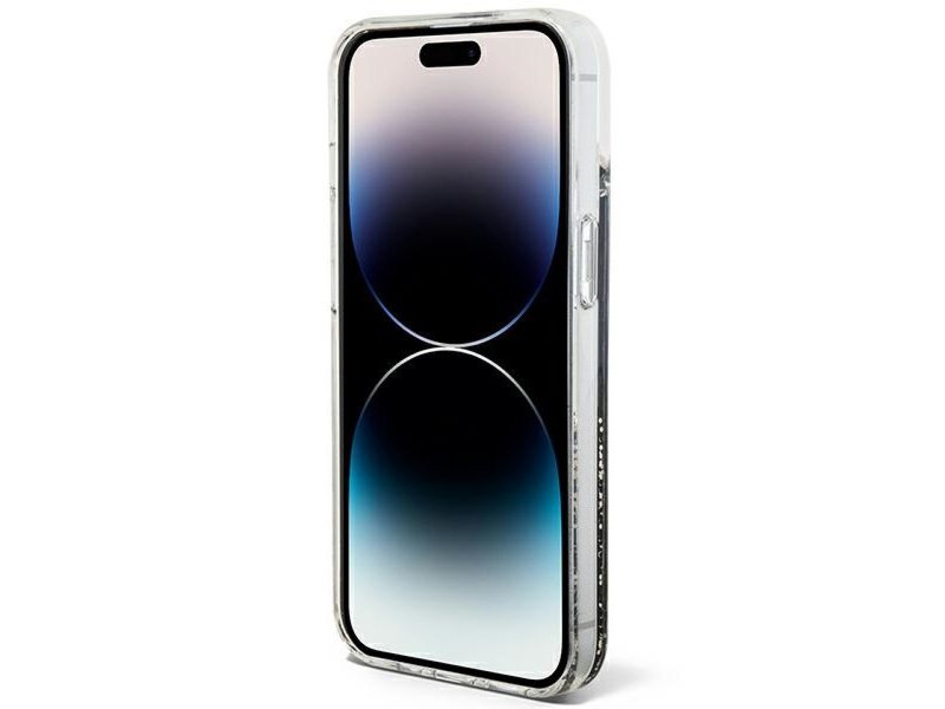 Guess Liquid Glitter Marble case for iPhone 14 - black
