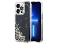 Capa rígida preta com glitter líquido marmorizado Guess GUHCP14LLCSGSGK para iPhone 14 Pro 6.1" Capa rígida preta com glitter líquido marmorizado Guess GUHCP14LLCSGSGK para iPhone 14 Pro 6.1"