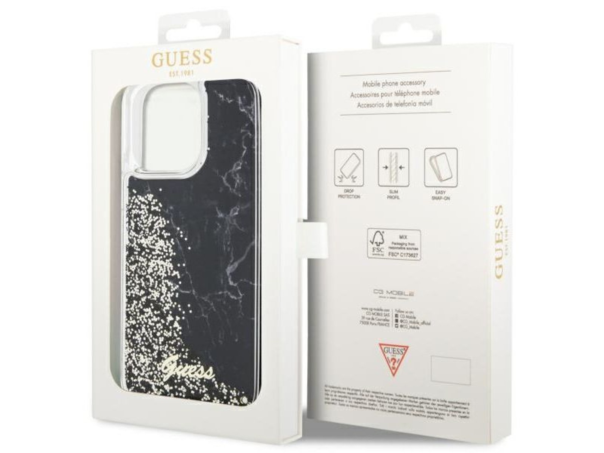 Funda rígida Guess GUHCP14XLCSGSGK para iPhone 14 Pro Max de 6,7