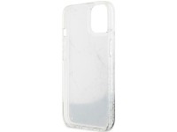 Guess Liquid Glitter Marble case for iPhone 14 - white