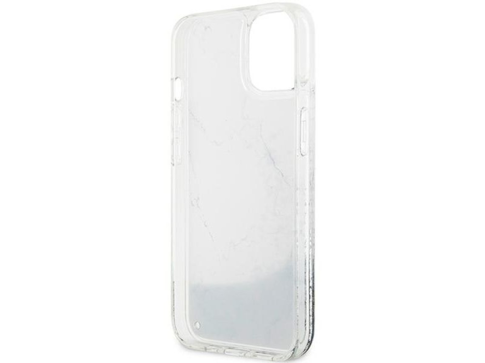 Guess Liquid Glitter Marble case for iPhone 14 - white
