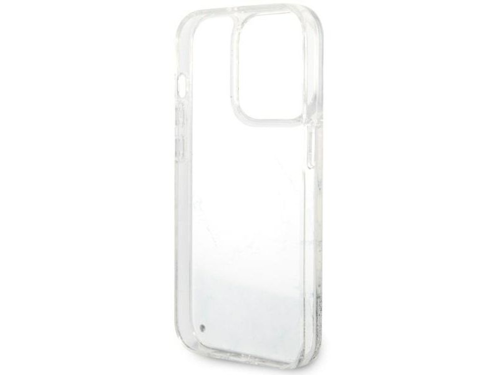 Capa rígida branca/branca com glitter líquido marmorizado Guess GUHCP14LLCSGSGH para iPhone 14 Pro d