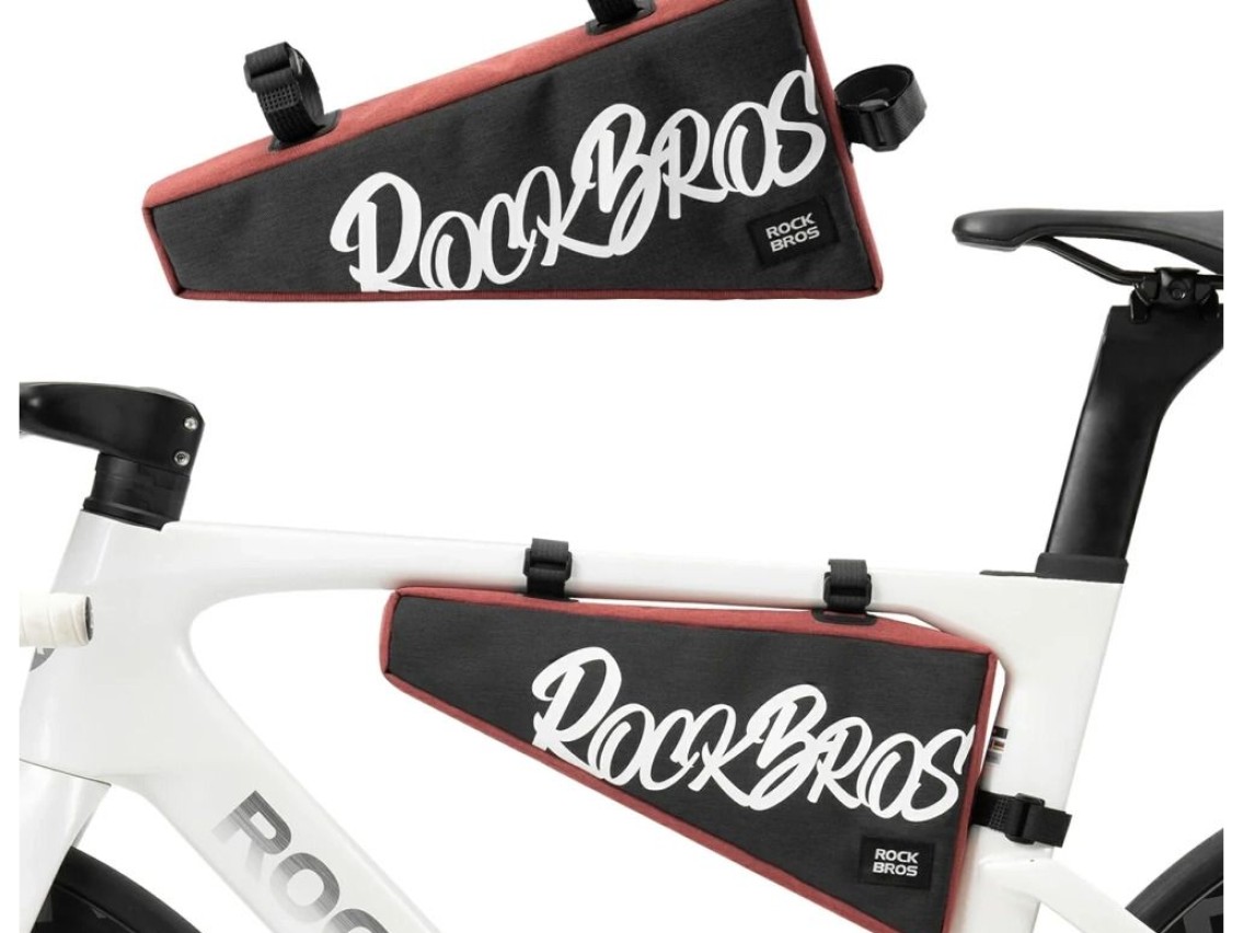 Rockbros G008 Flash Journey Triangle Frame Bike Bag XL 1.9 l - Black and Red