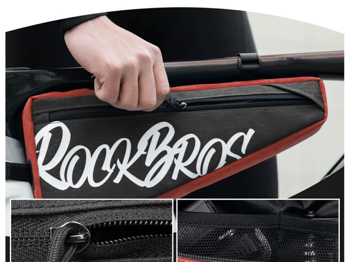 Rockbros G008 Flash Journey Triangle Frame Bike Bag XL 1.9 l - Black and Red