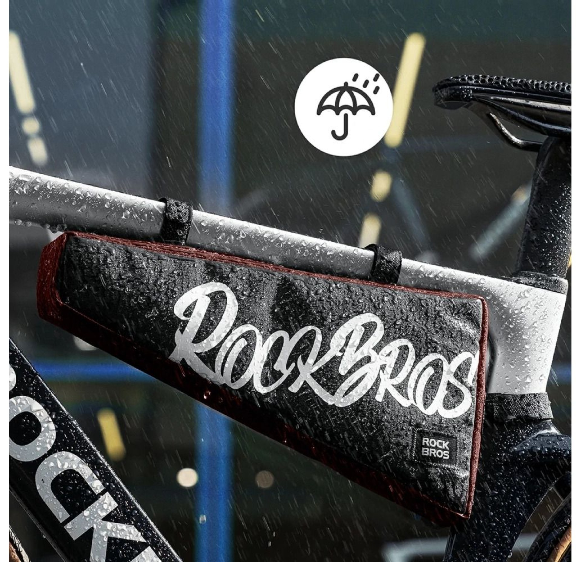Rockbros G008 Flash Journey Triangle Frame Bike Bag XL 1.9 l - Black and Red