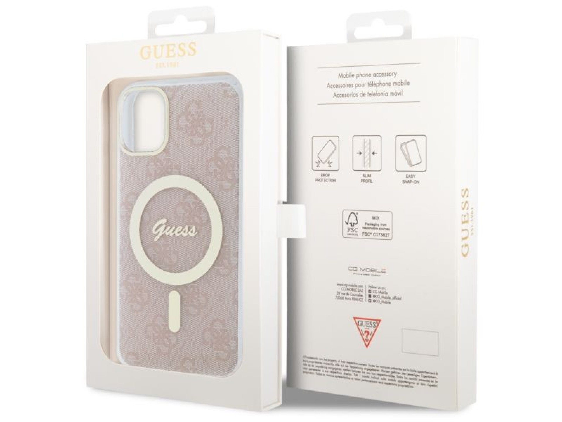 Capa rígida rosa/rosa para iPhone 11 de 6,1