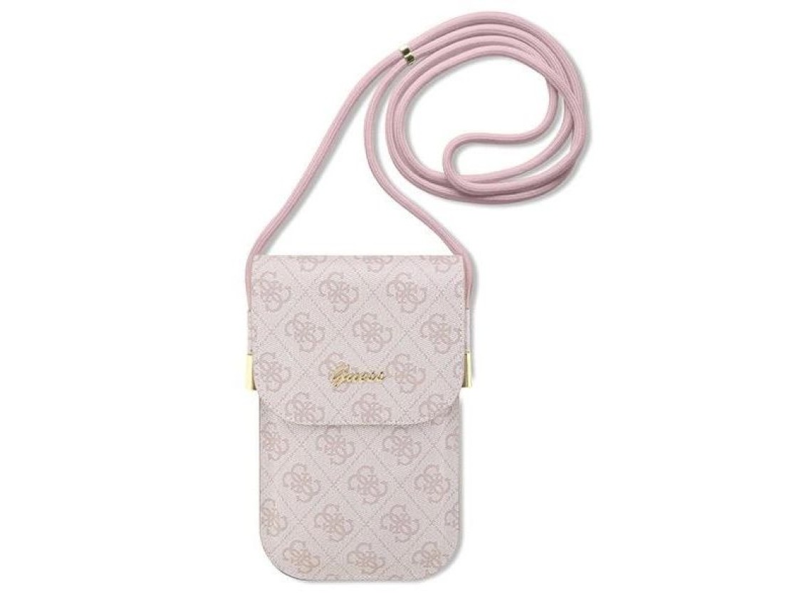 Guess handbag GUOWBP4SNSP - pink 4G Metal Script Logo